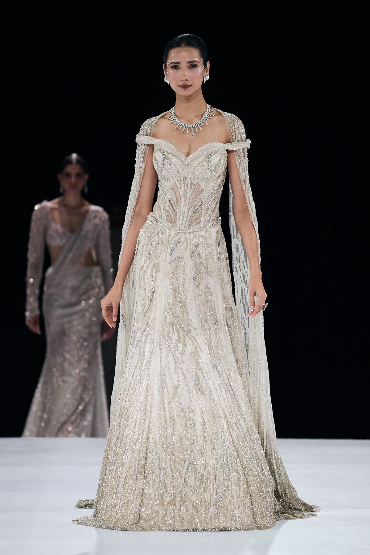 Crystalline Architecture Lehenga