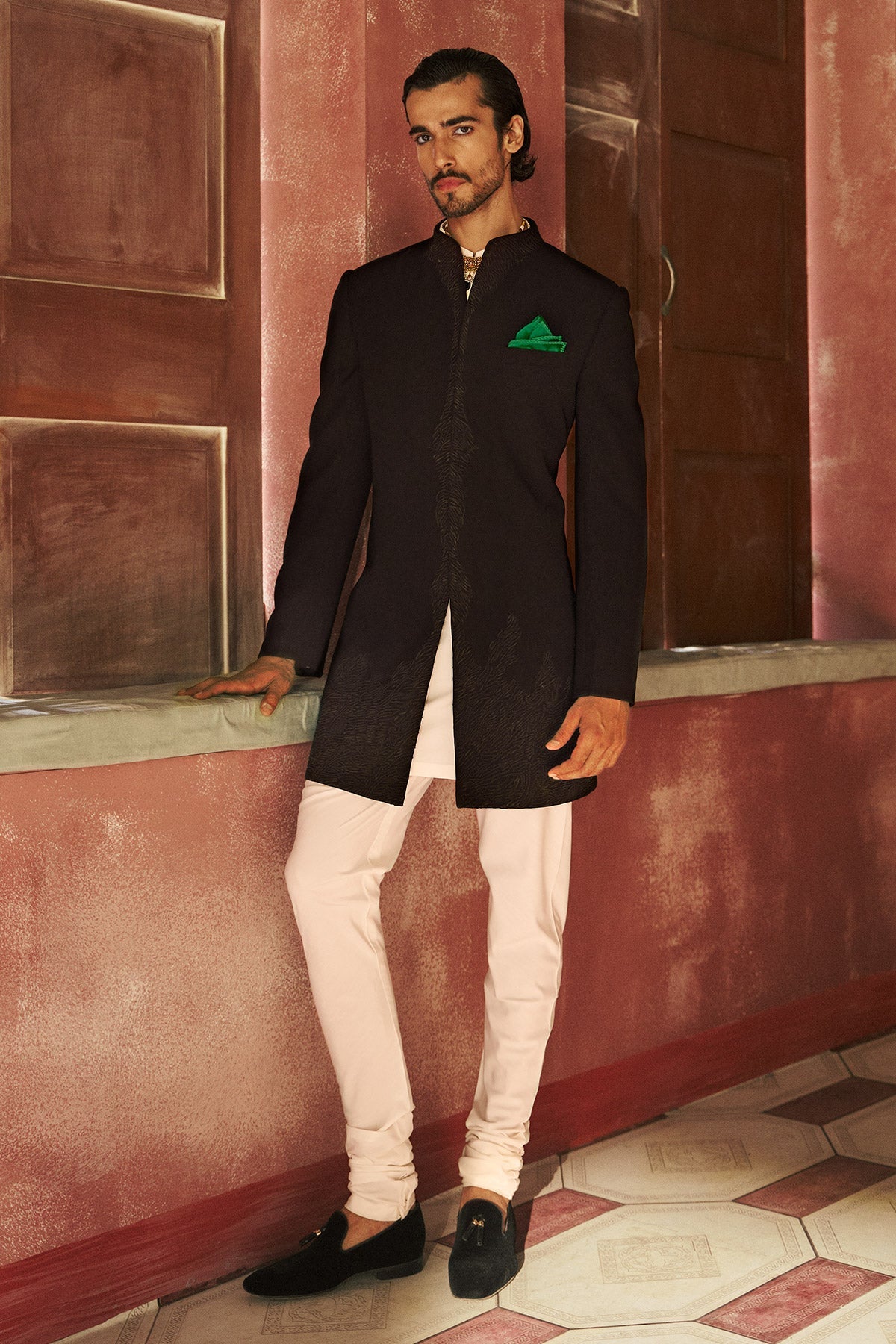 Neroir Nawabi  Achkan With Churidaar