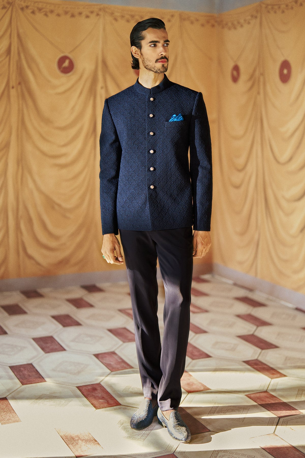 Iktan Bandgala Short Jacket & Pant Set