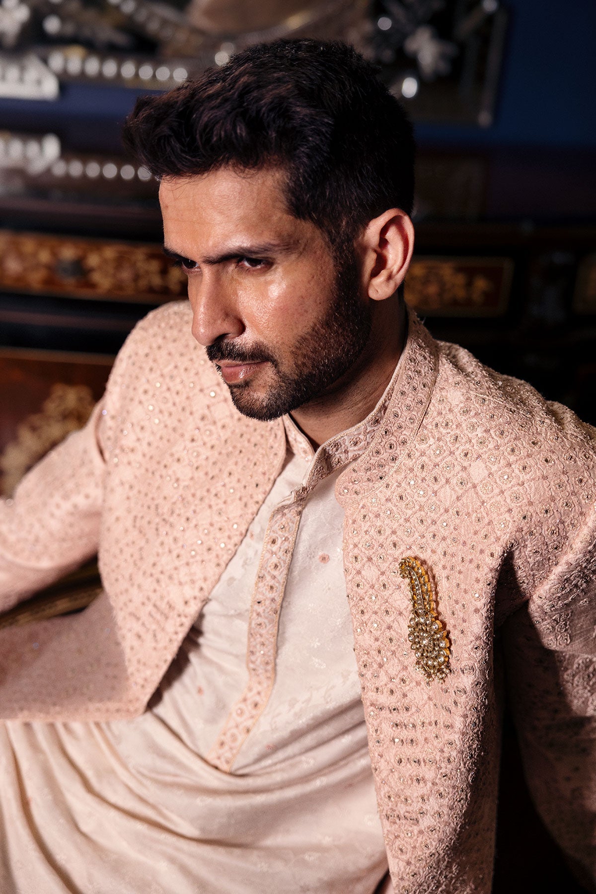 Eiryl Open jacket with kurta & pant set