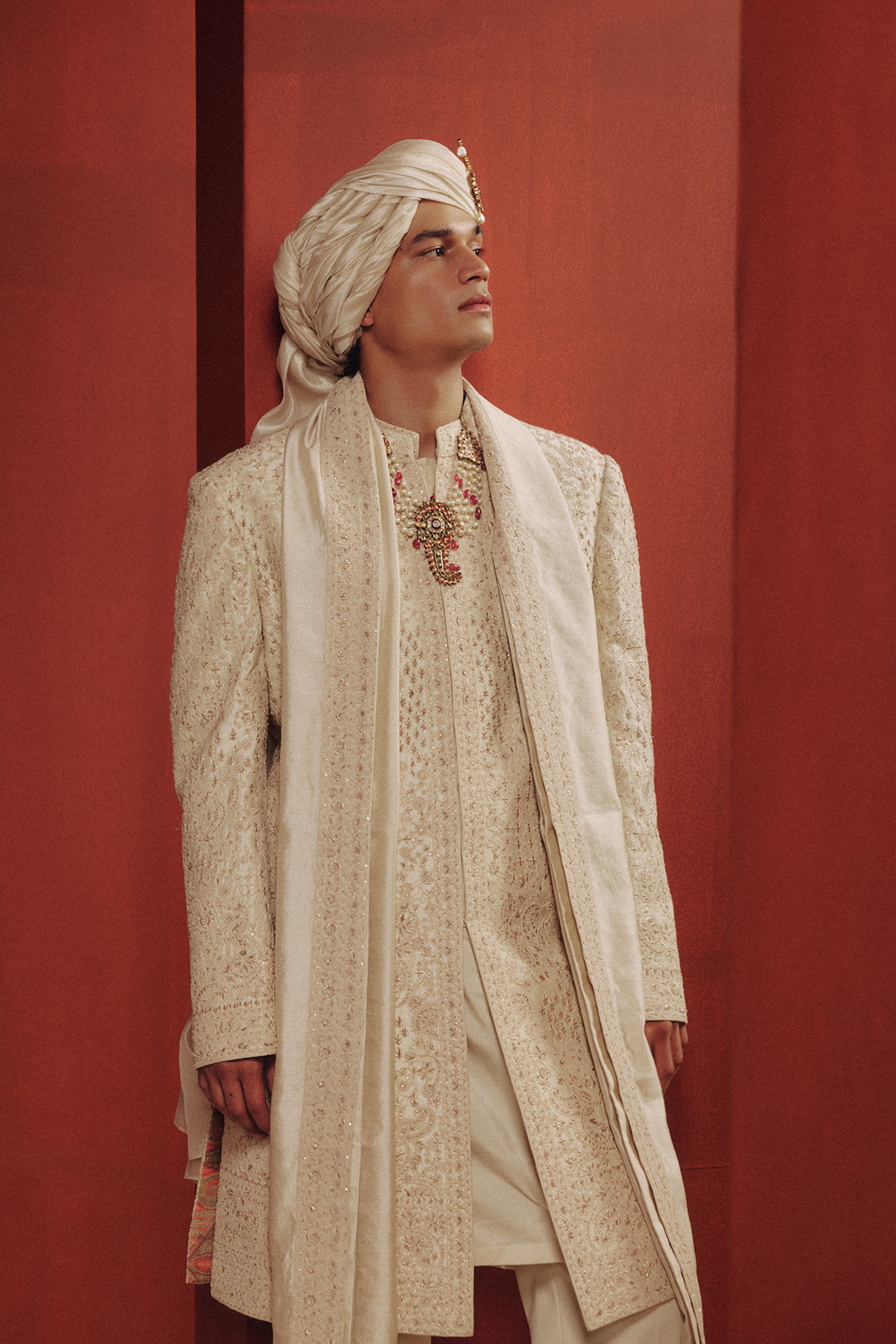 The Ivory Bloom Sherwani