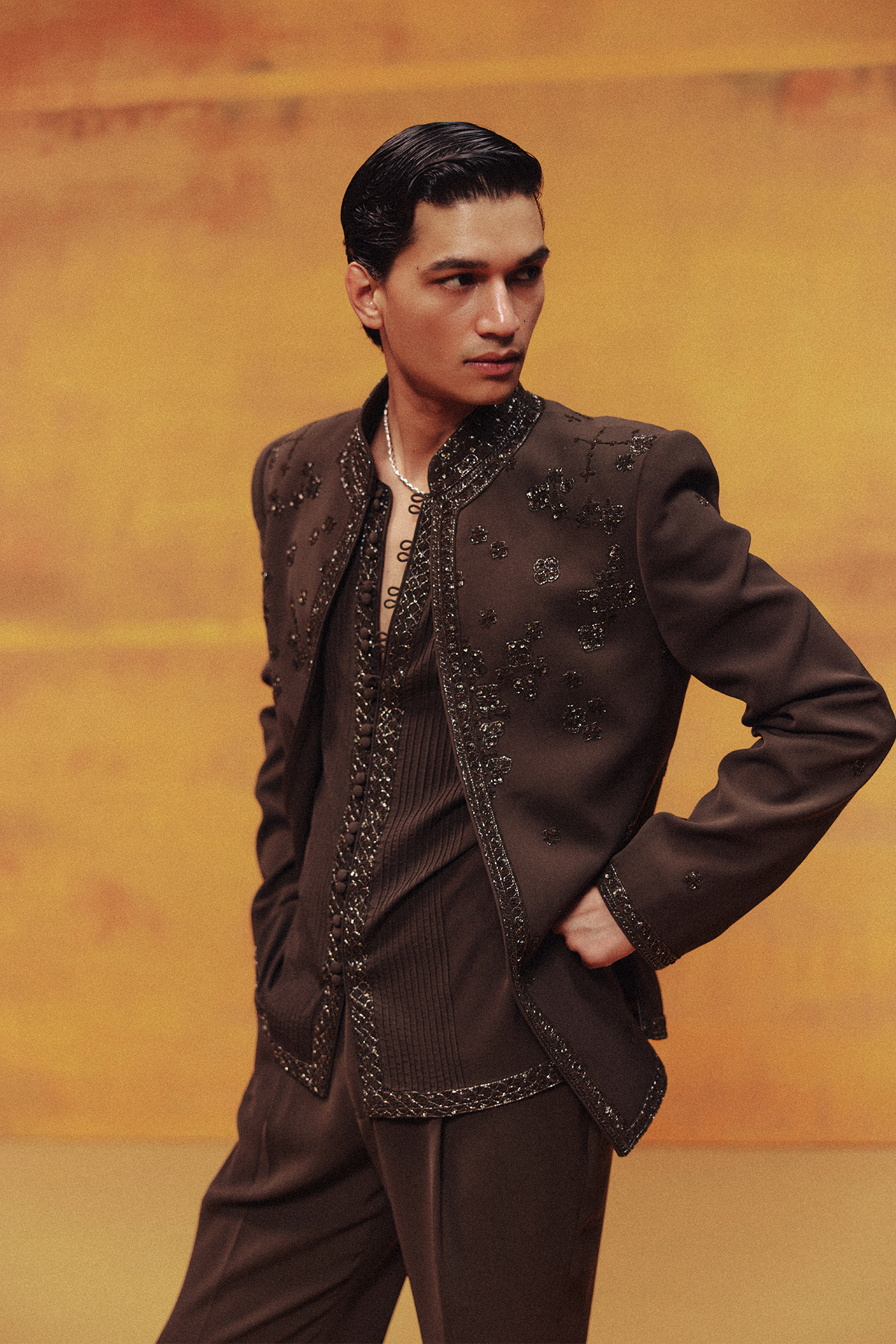 The Obsidian Mocha OPEN JACKET SET