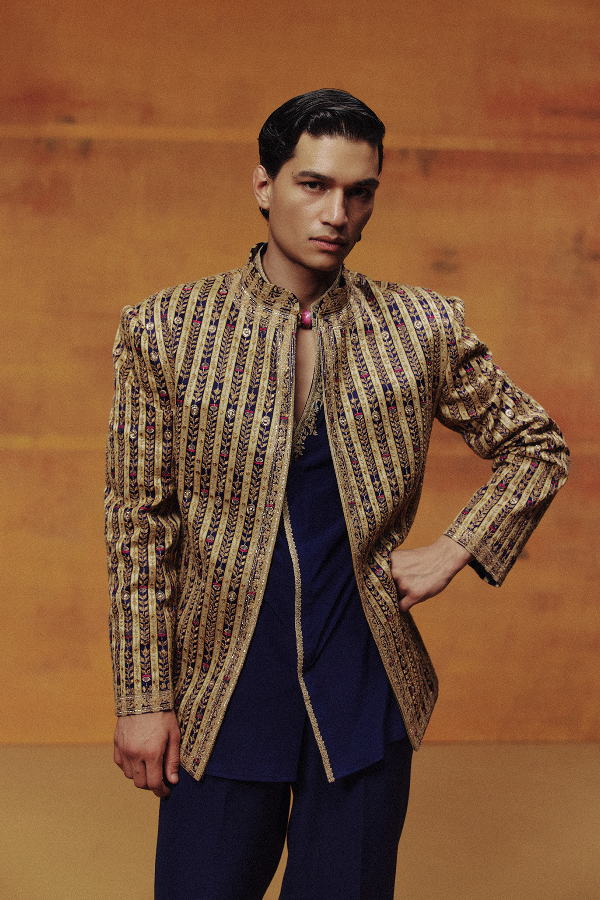 The Lunar Blue Open Jacket Set