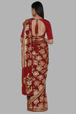 Maroon Full Bloom Sari
