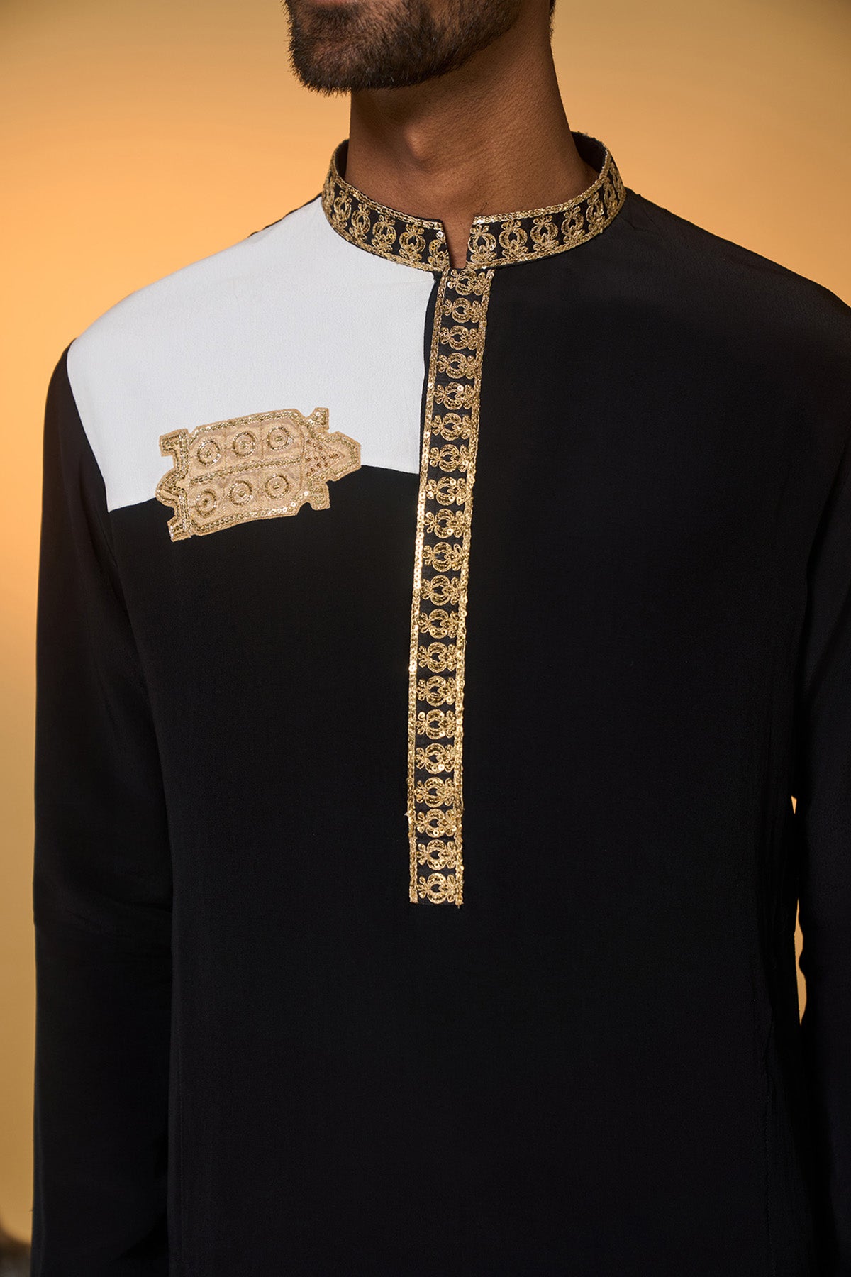 Black & White Turtle Tale Kurta Set