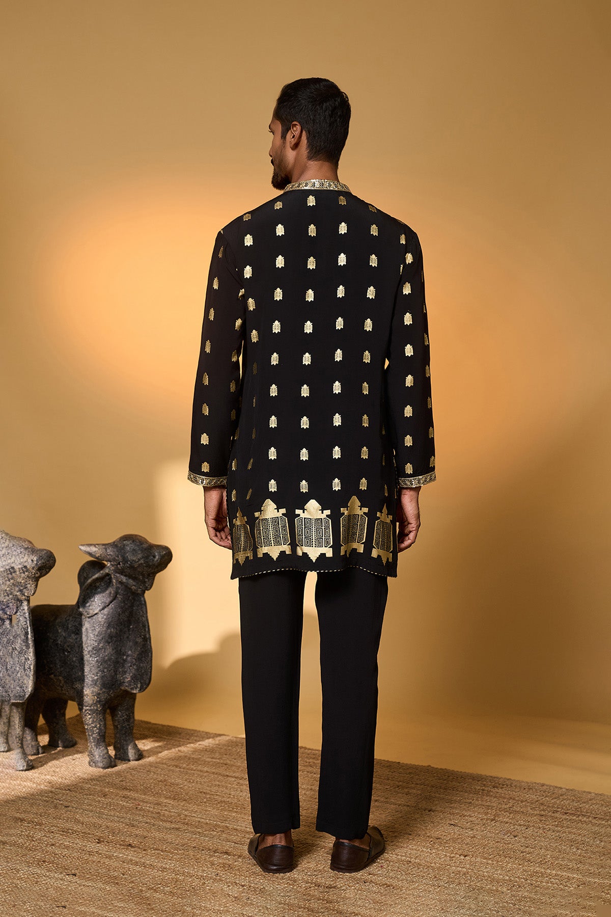 Black Turtle Tale Kurta Set
