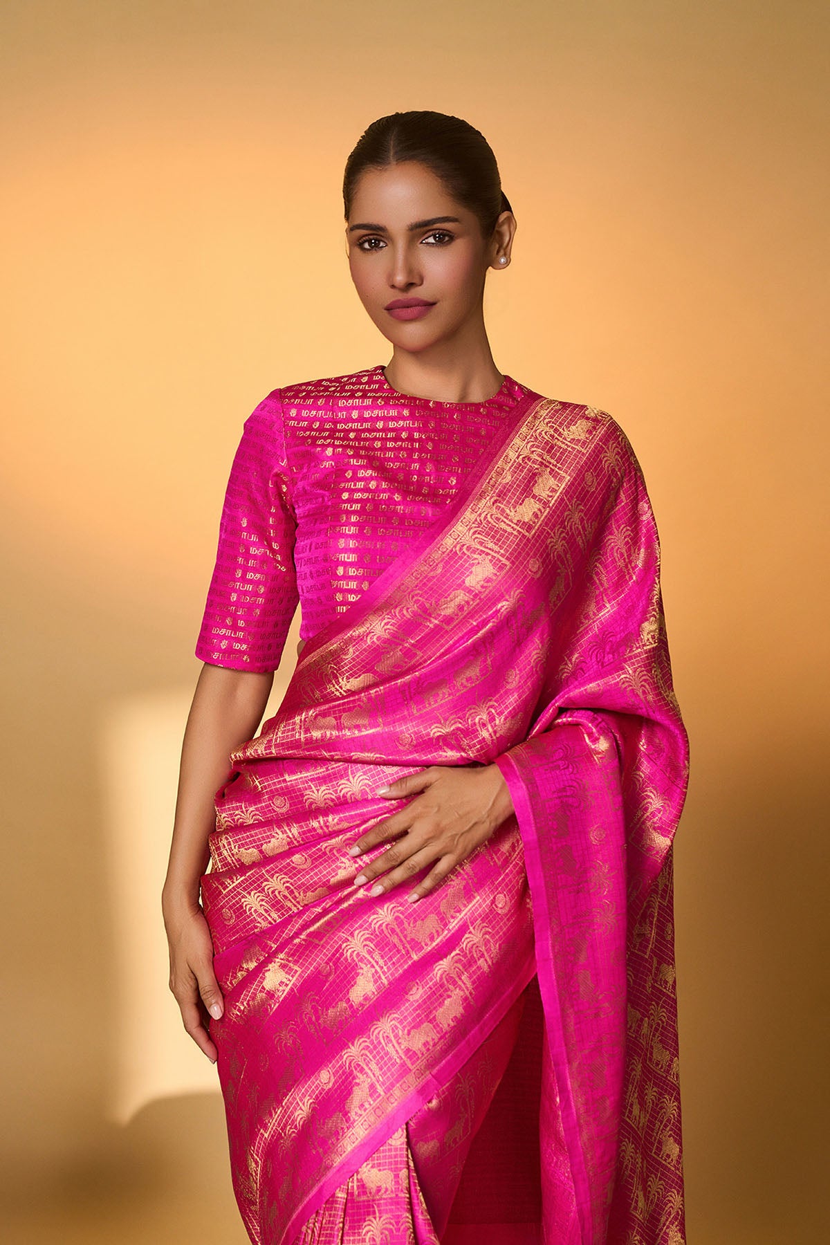 Rani Chaand Chaukor Saree