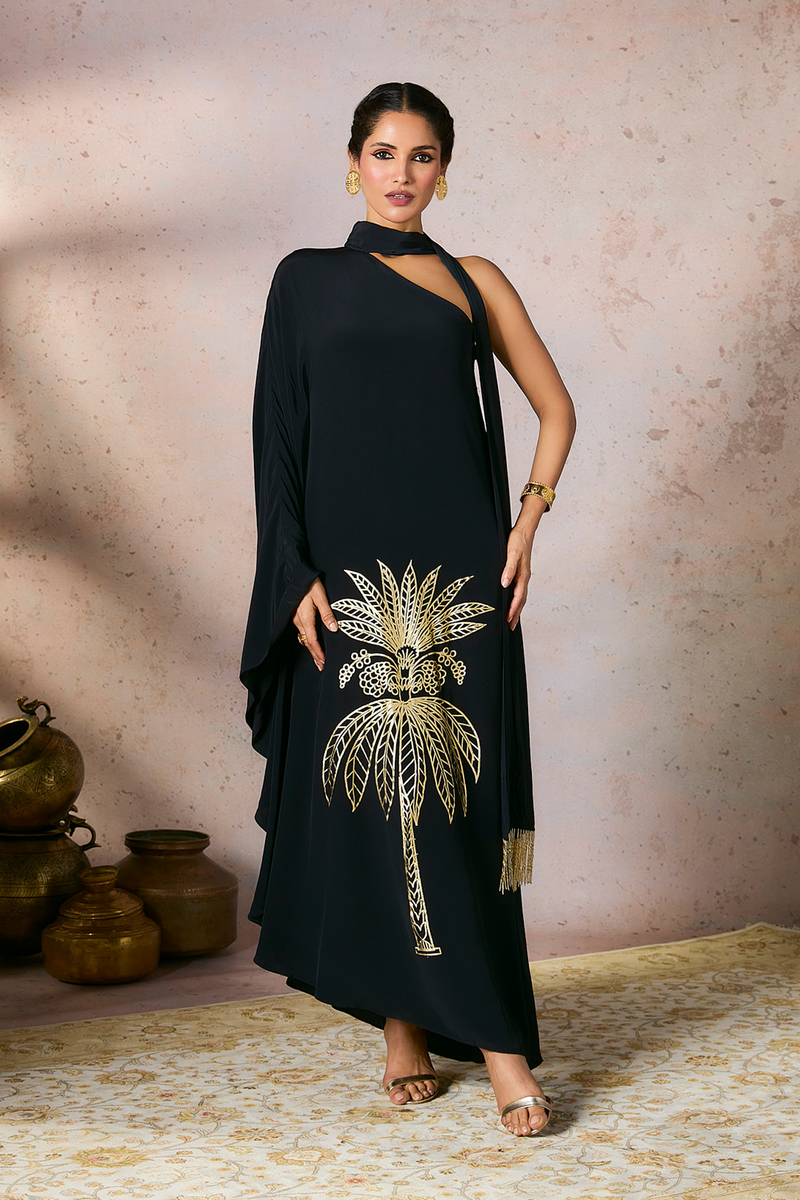 bhldn tiana one-shoulder satin kaftan mini dress Bhldn Tiana One-shoulder Satin Kaftan Maxi Dress