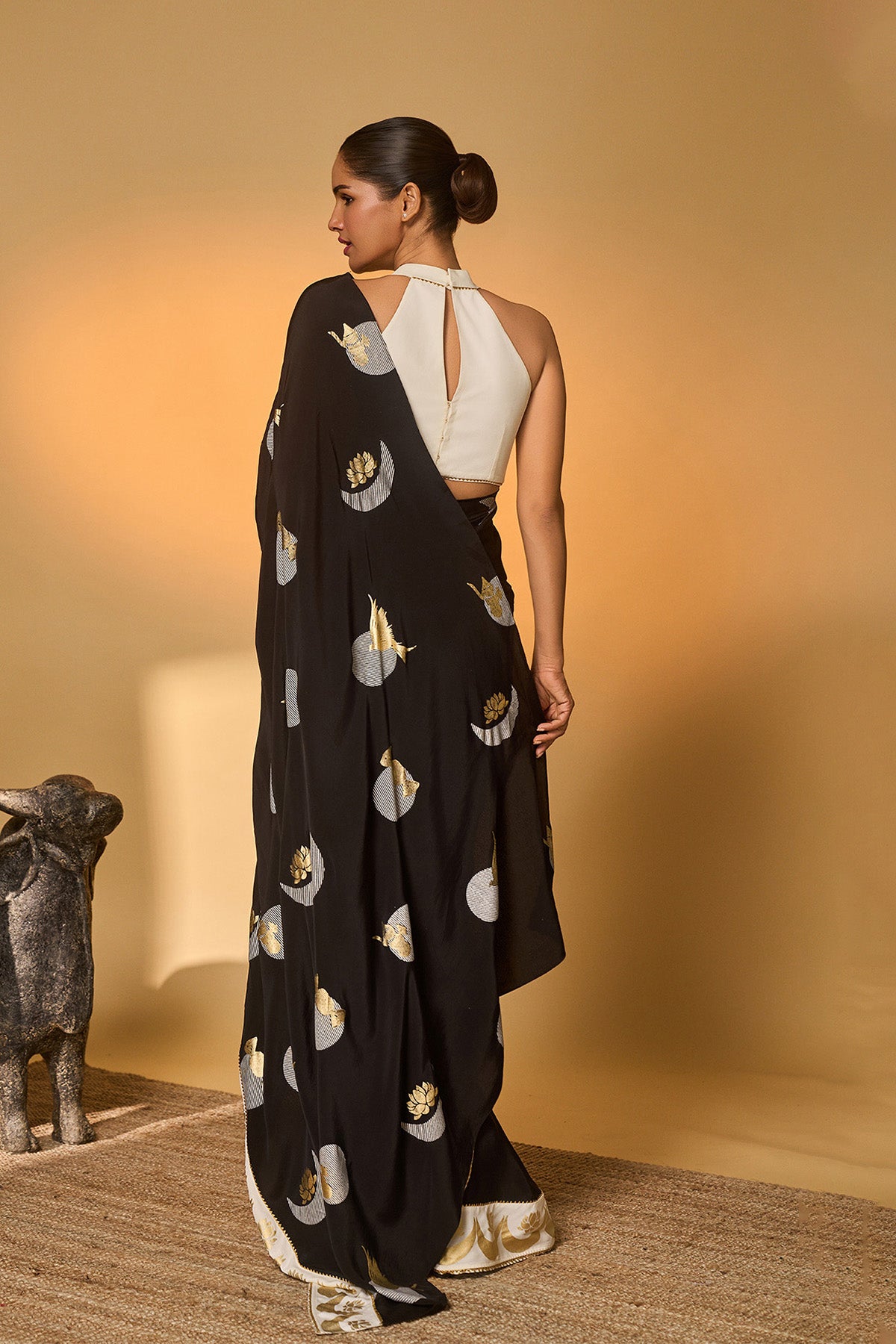 Black & White Polka All Charms Saree