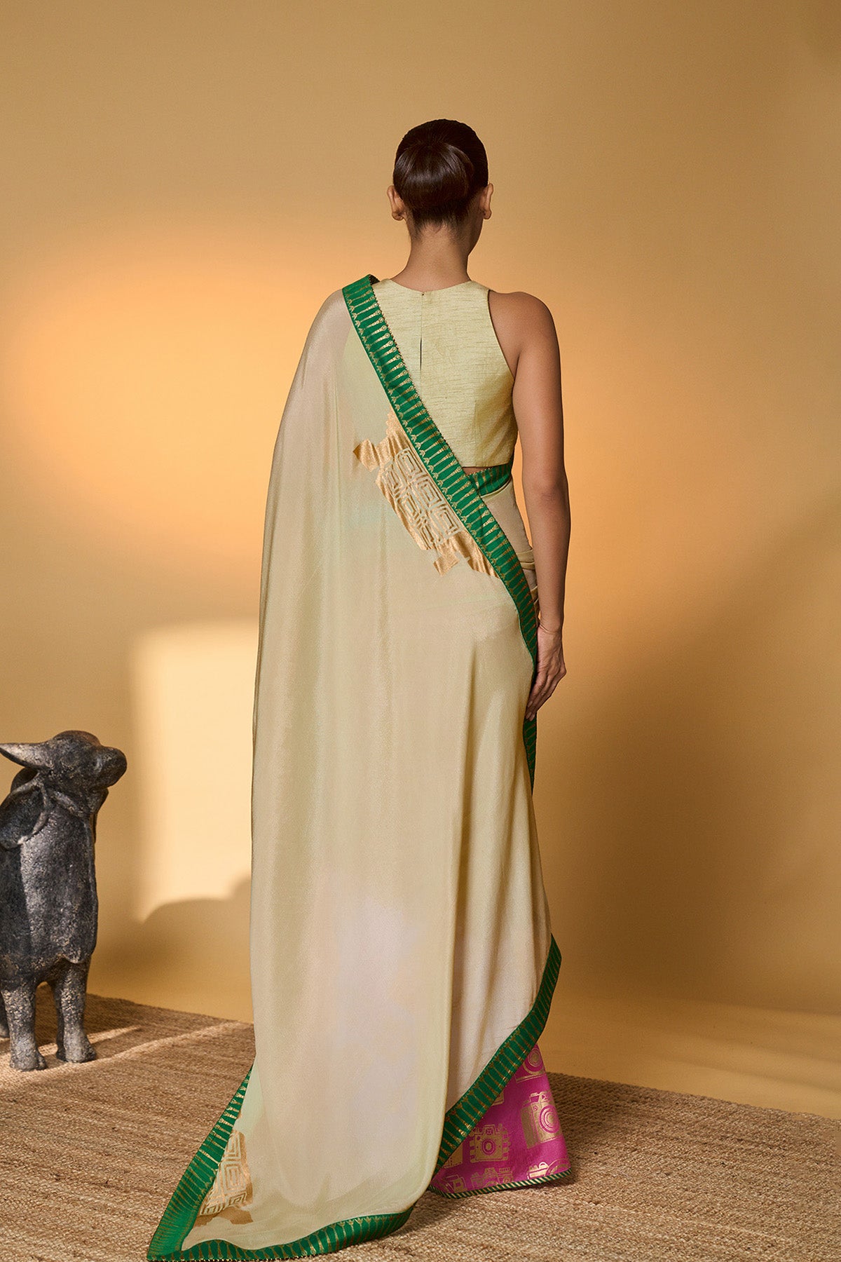 Mint Turtle Tale Saree