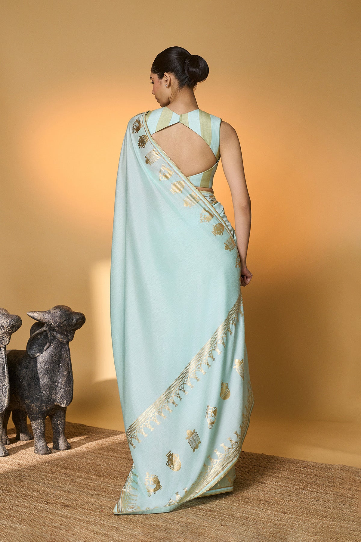Mint And Blue All Charms Saree
