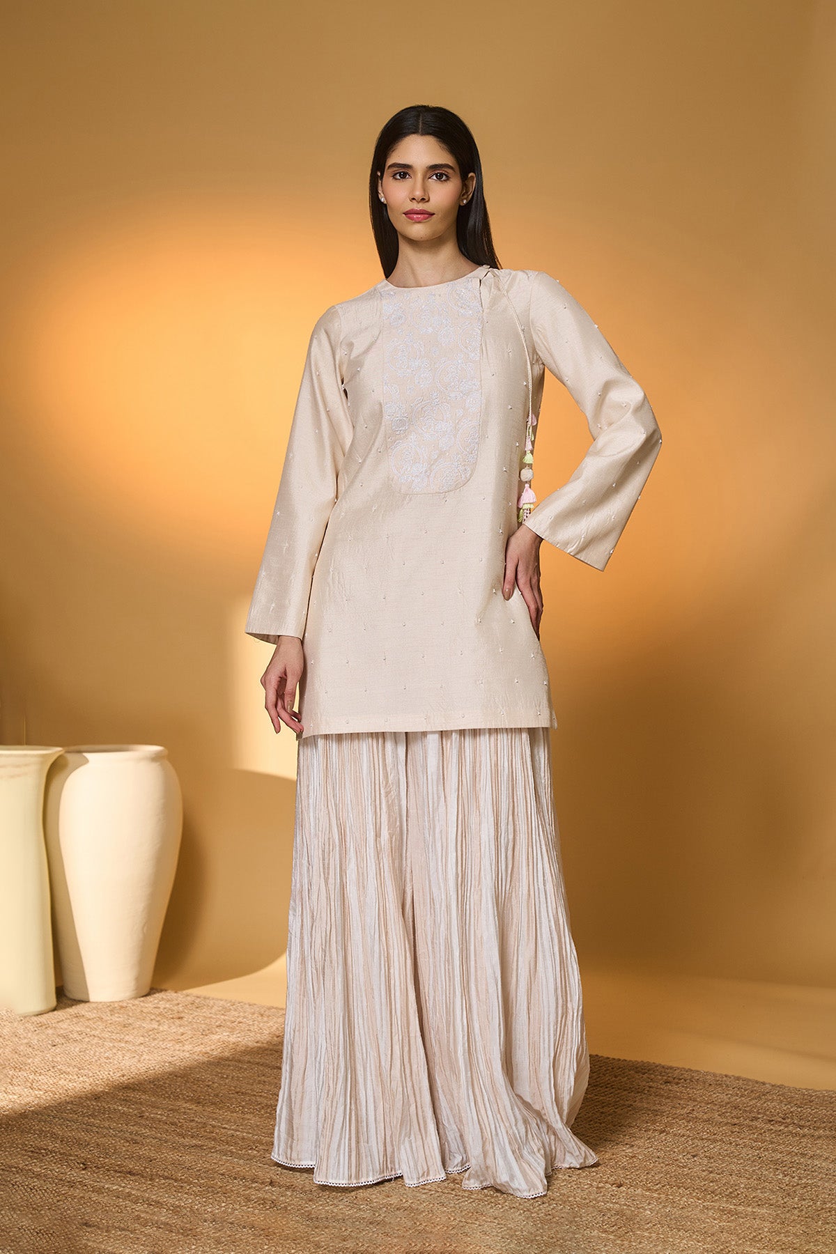 Rose Blushing Sharara Set