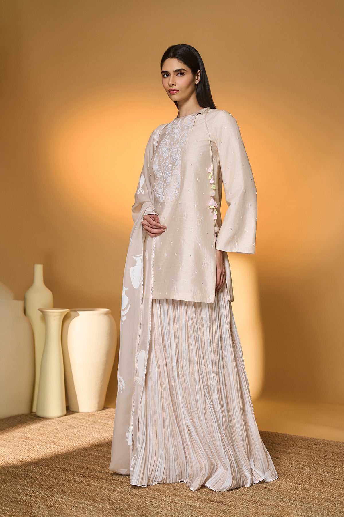 Rose Blushing Sharara Set