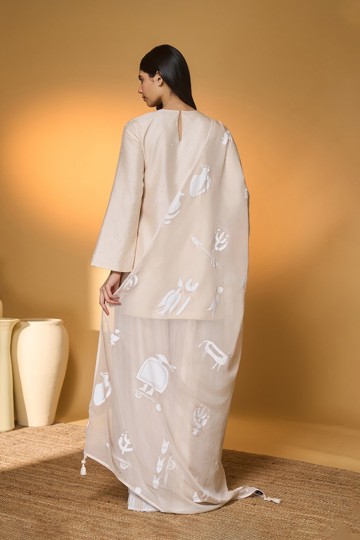 Rose Blushing Sharara Set