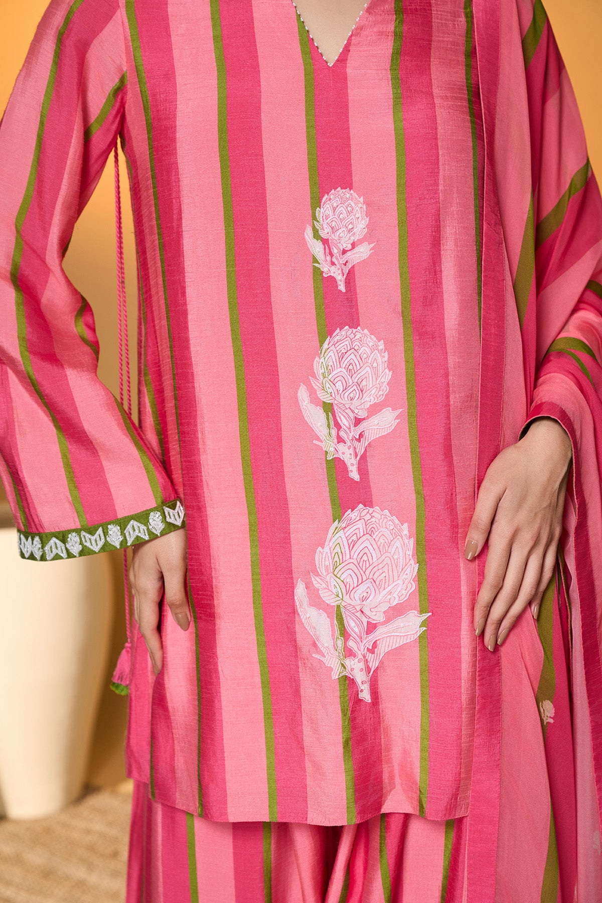 Sunset Sorbet Striped Kurta Set