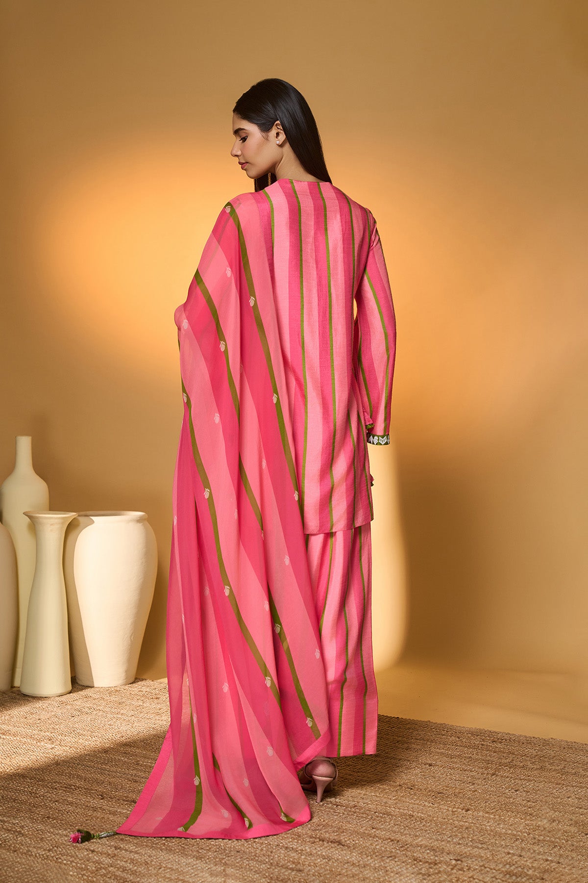 Sunset Sorbet Striped Kurta Set