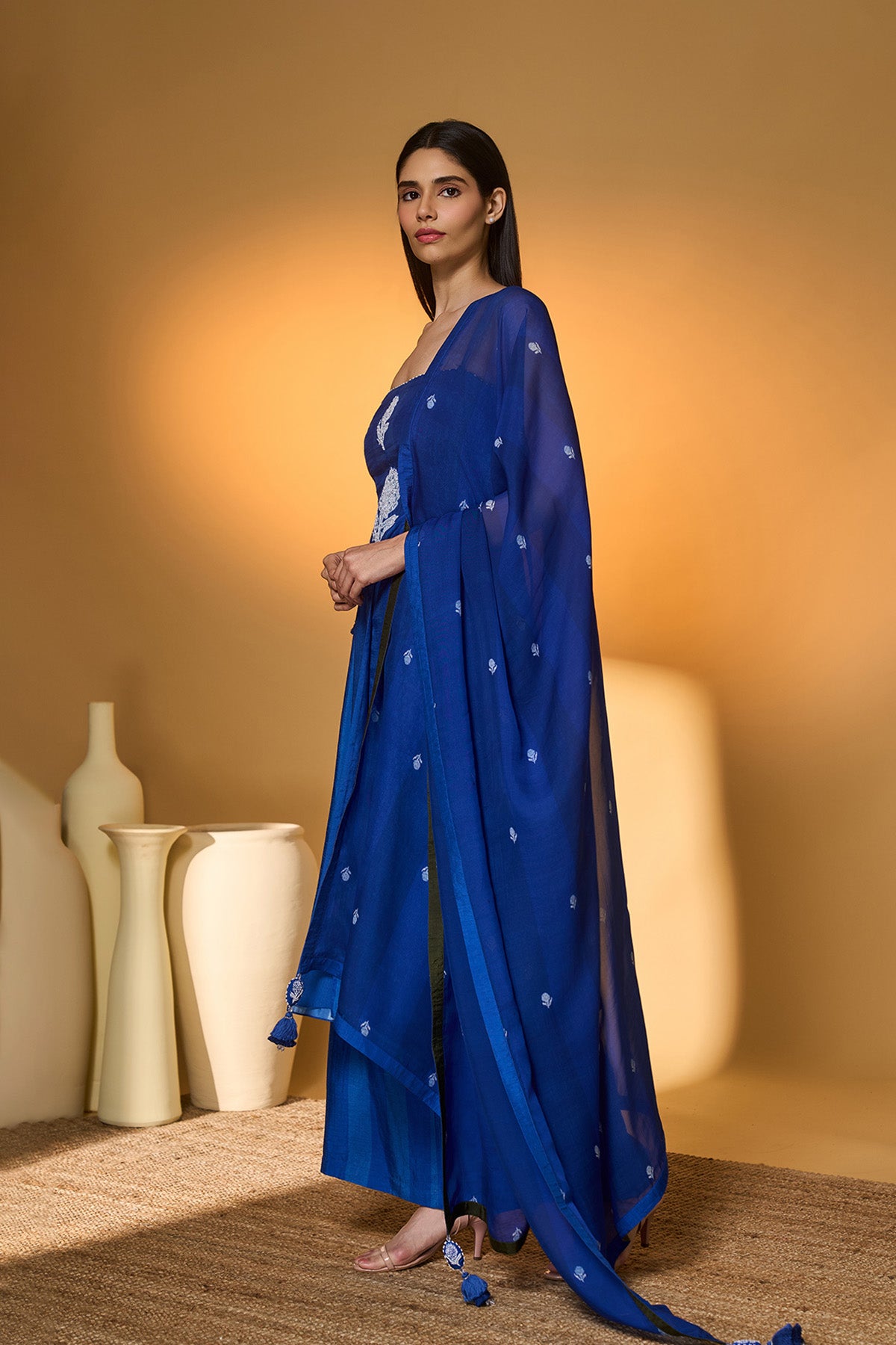 Heart of Eden on Ocean Haze Anarkali Set