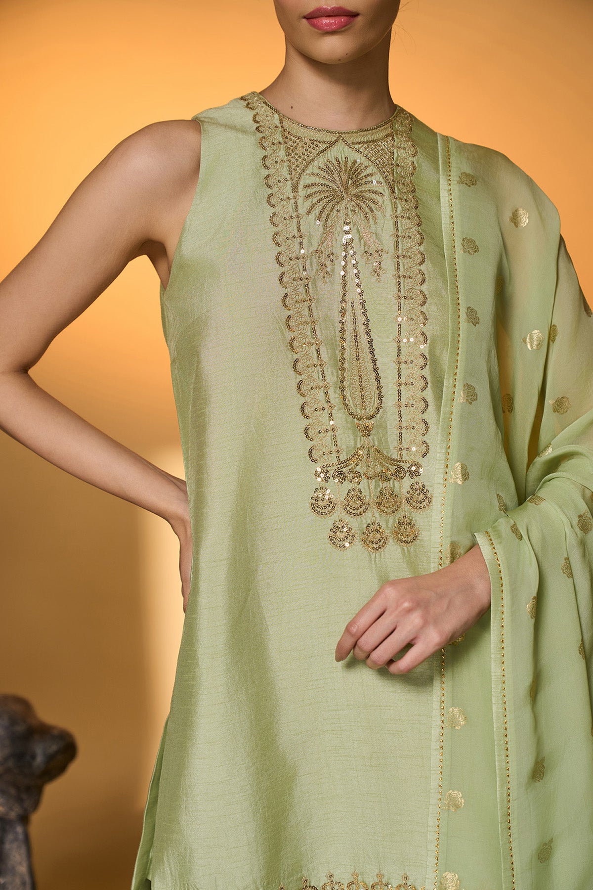 Mint Rose Blush Kurta Set
