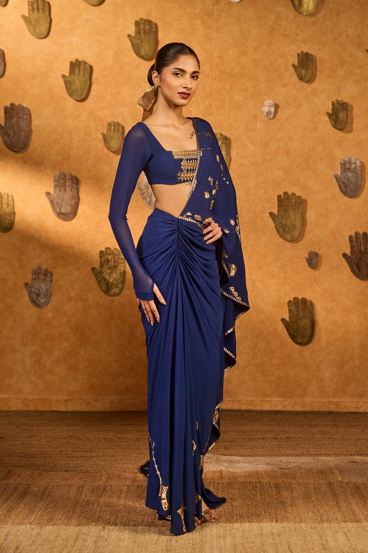 Saphire Folkstone Draped Saree