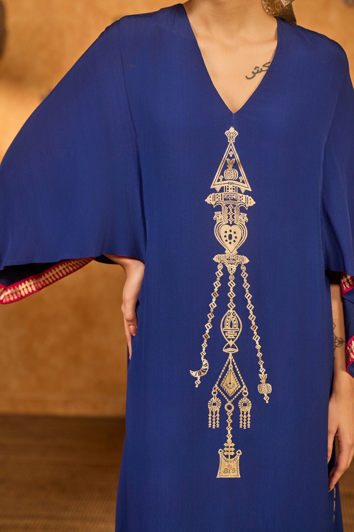 Sapphire Tribal Whisper Kaftan