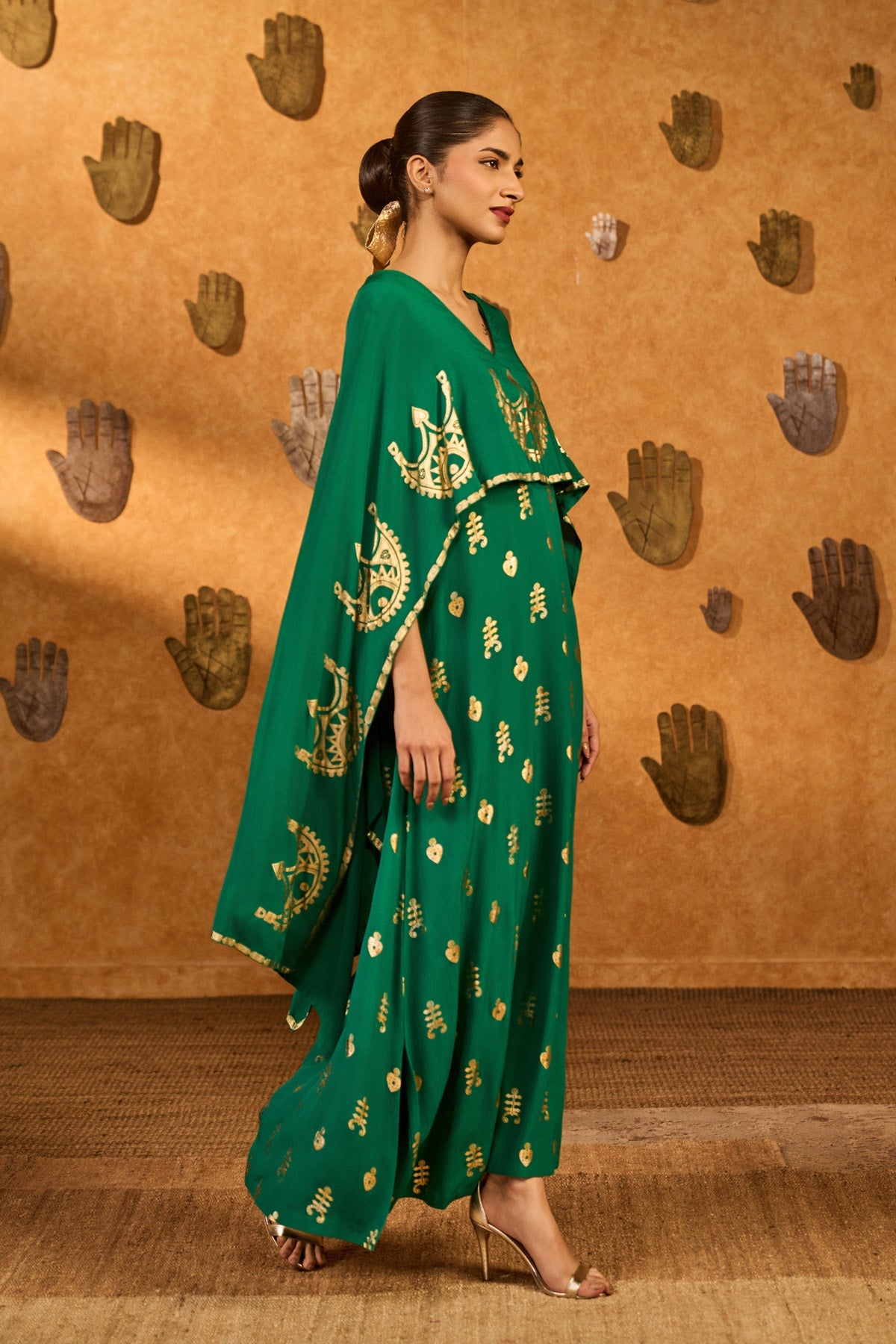 Green Lunar Crown Kaftan