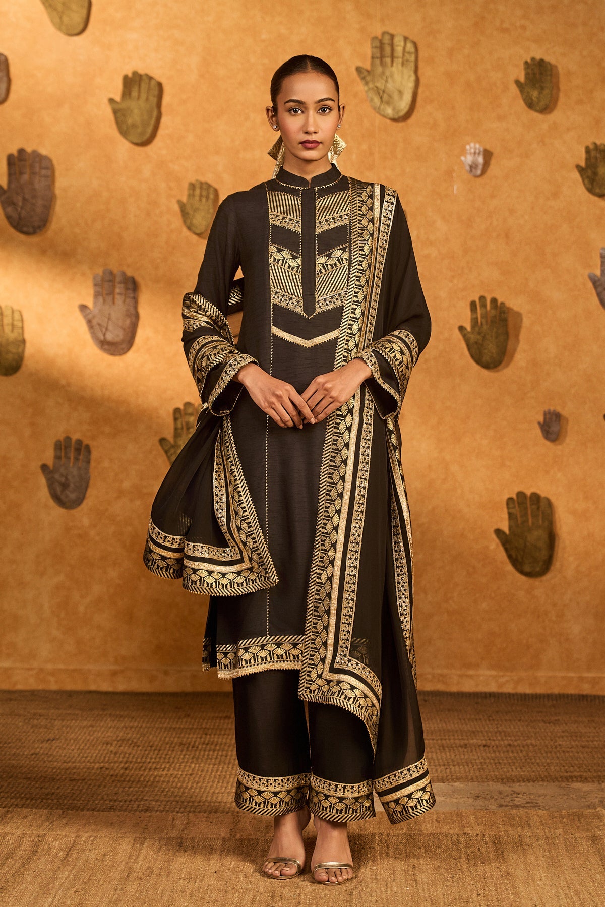 Black Vase Culotte Set