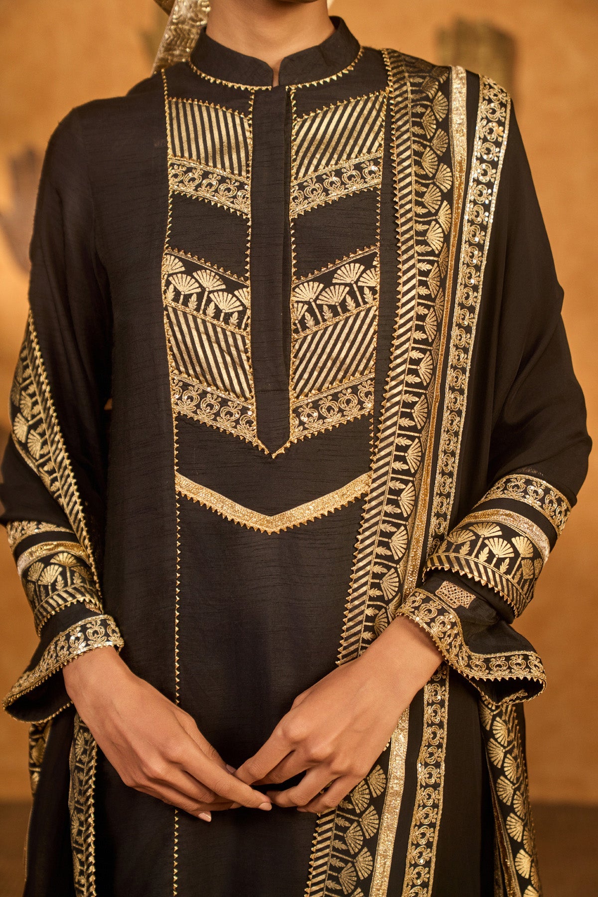 Black Vase Culotte Set