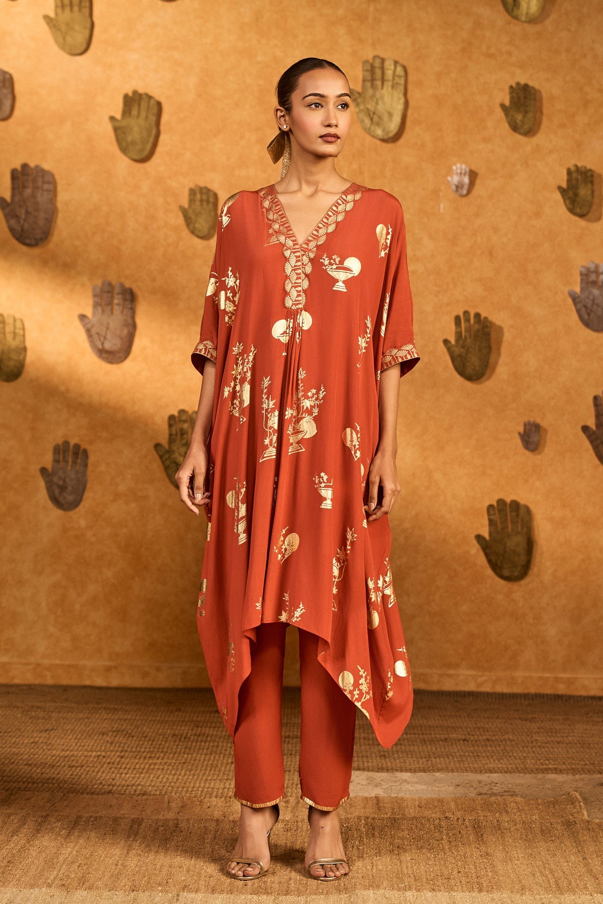 Rust Moon Garden Kurta Set