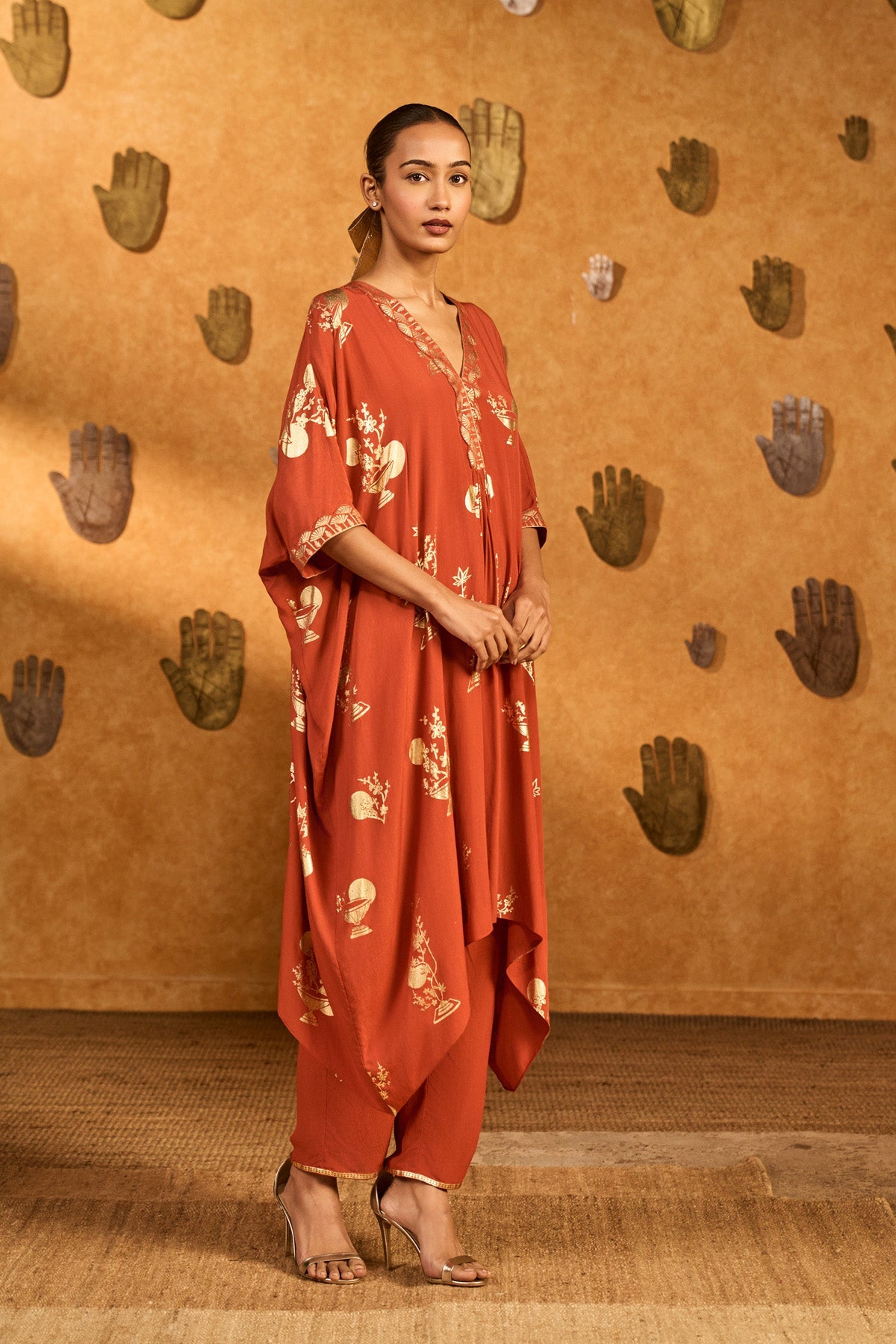 Rust Moon Garden Kurta Set