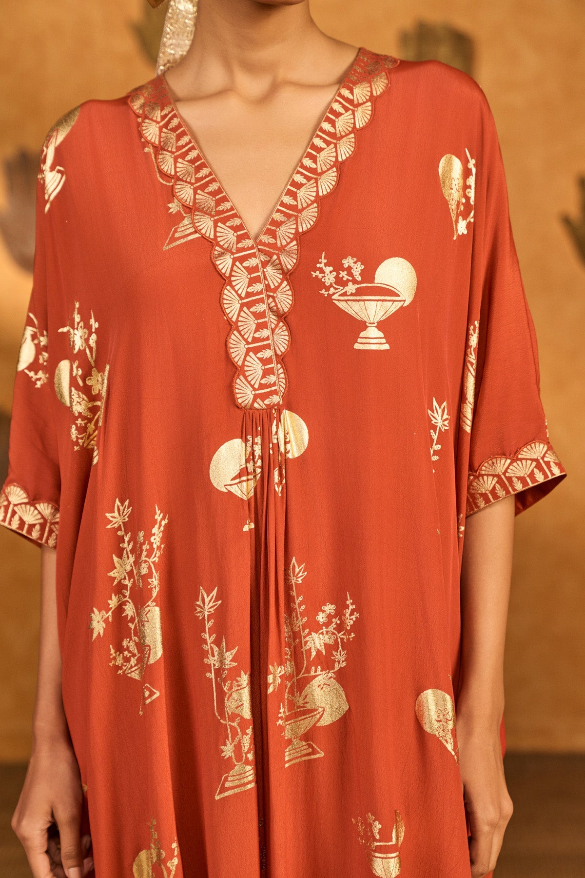 Rust Moon Garden Kurta Set