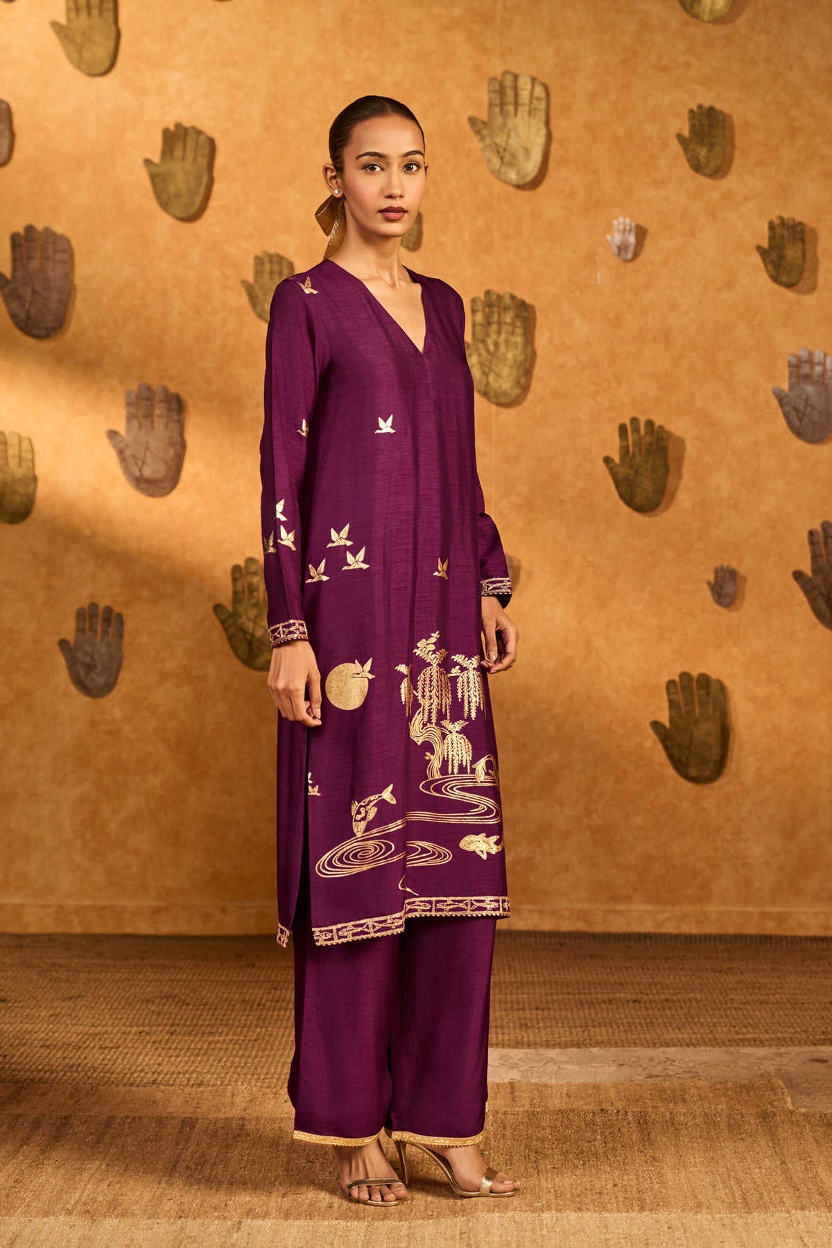 Berry Still Water Bloom Kurta Set