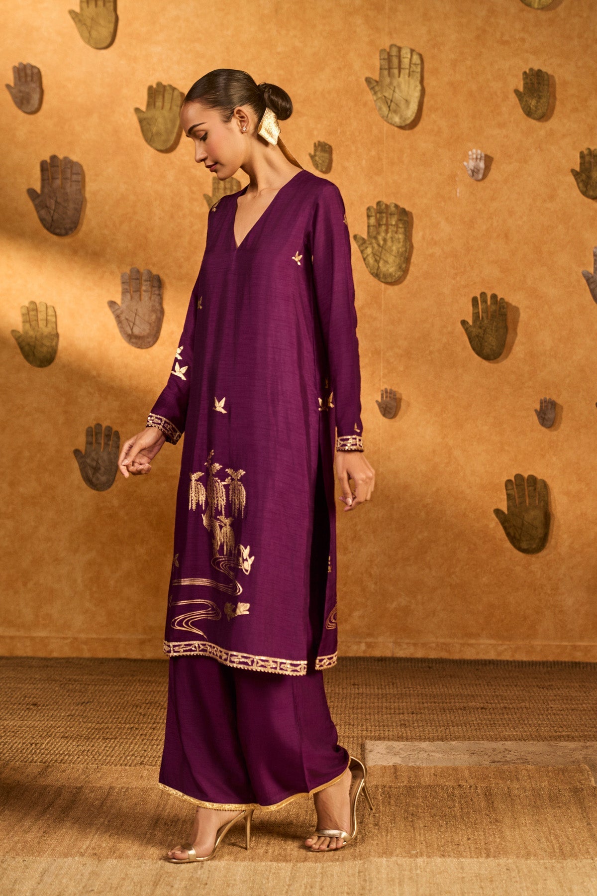 Berry Still Water Bloom Kurta Set