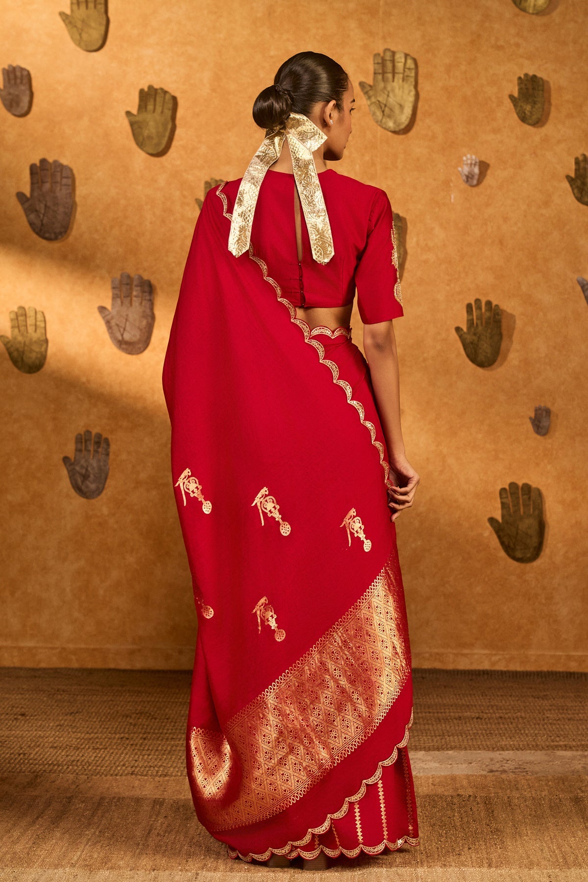 Red Bird Tales Saree