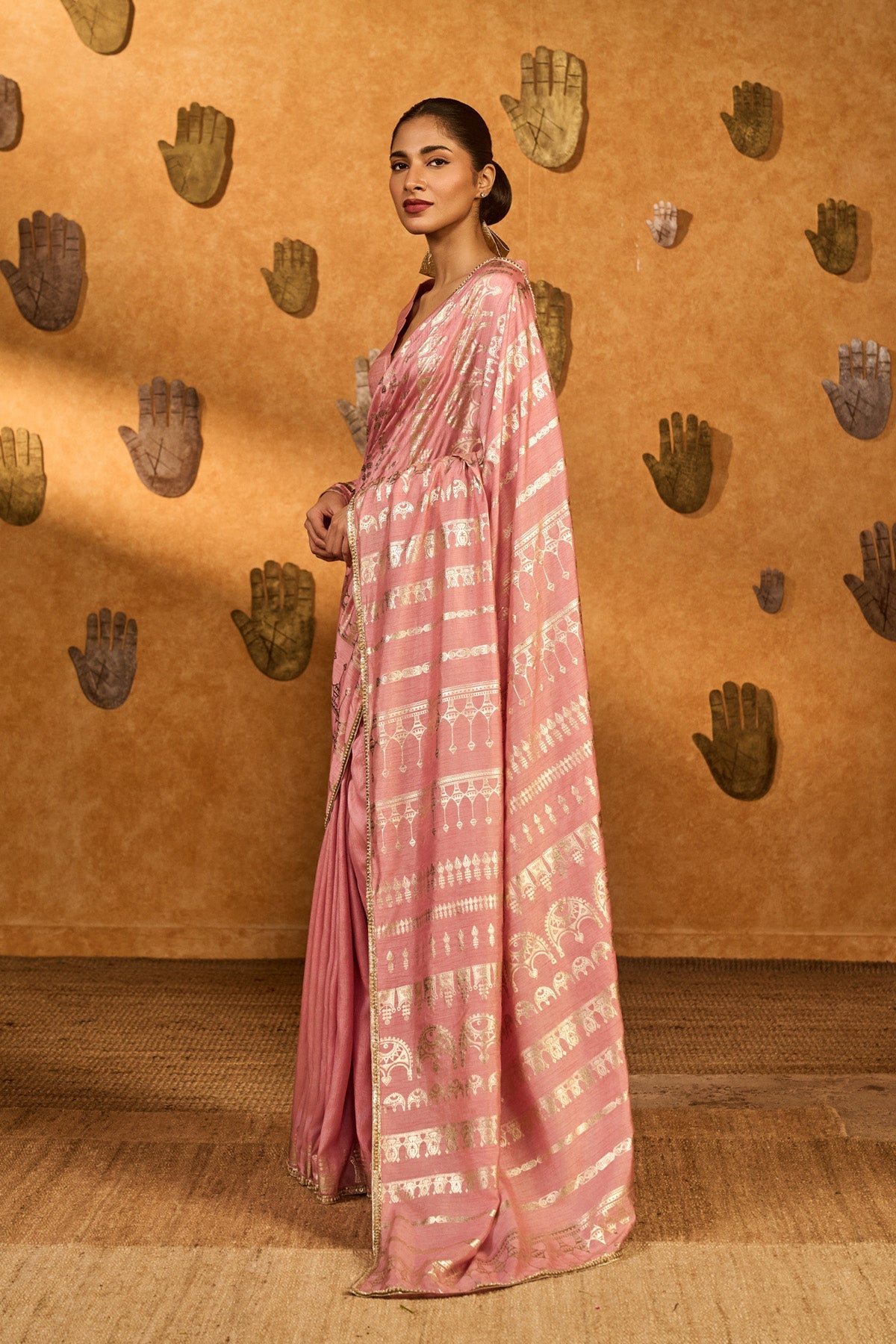 Champagne Pink Midas Touch Saree