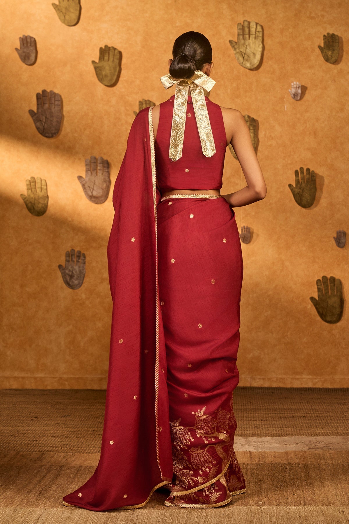 Red Zen Saree