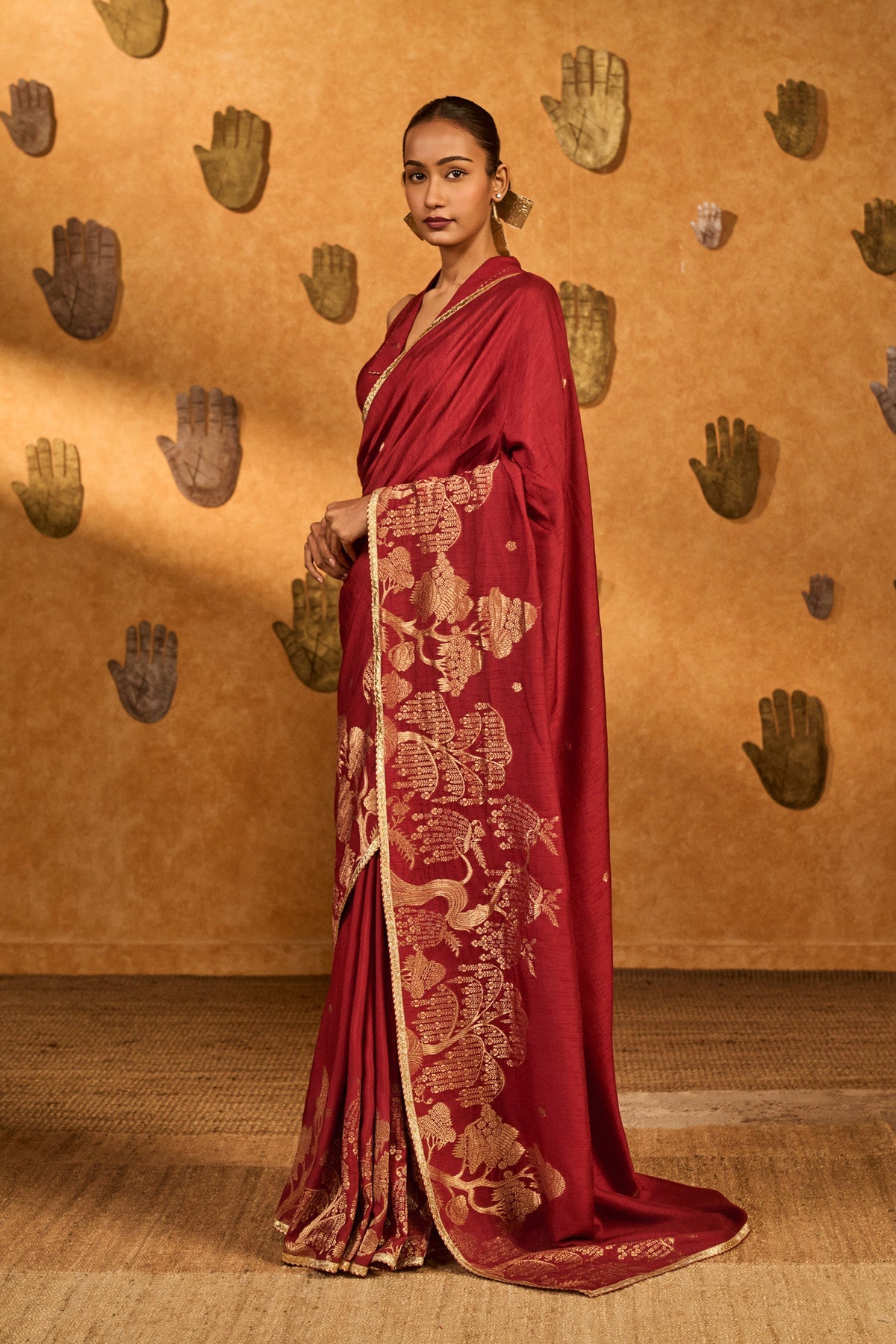 Red Zen Saree