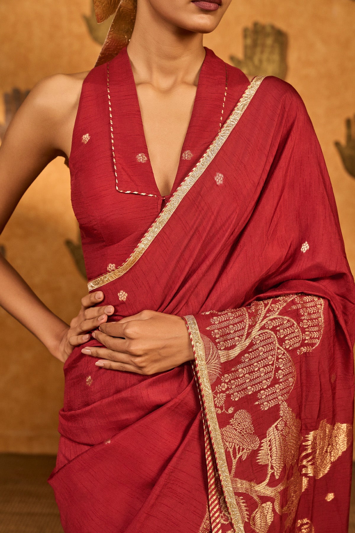 Red Zen Saree