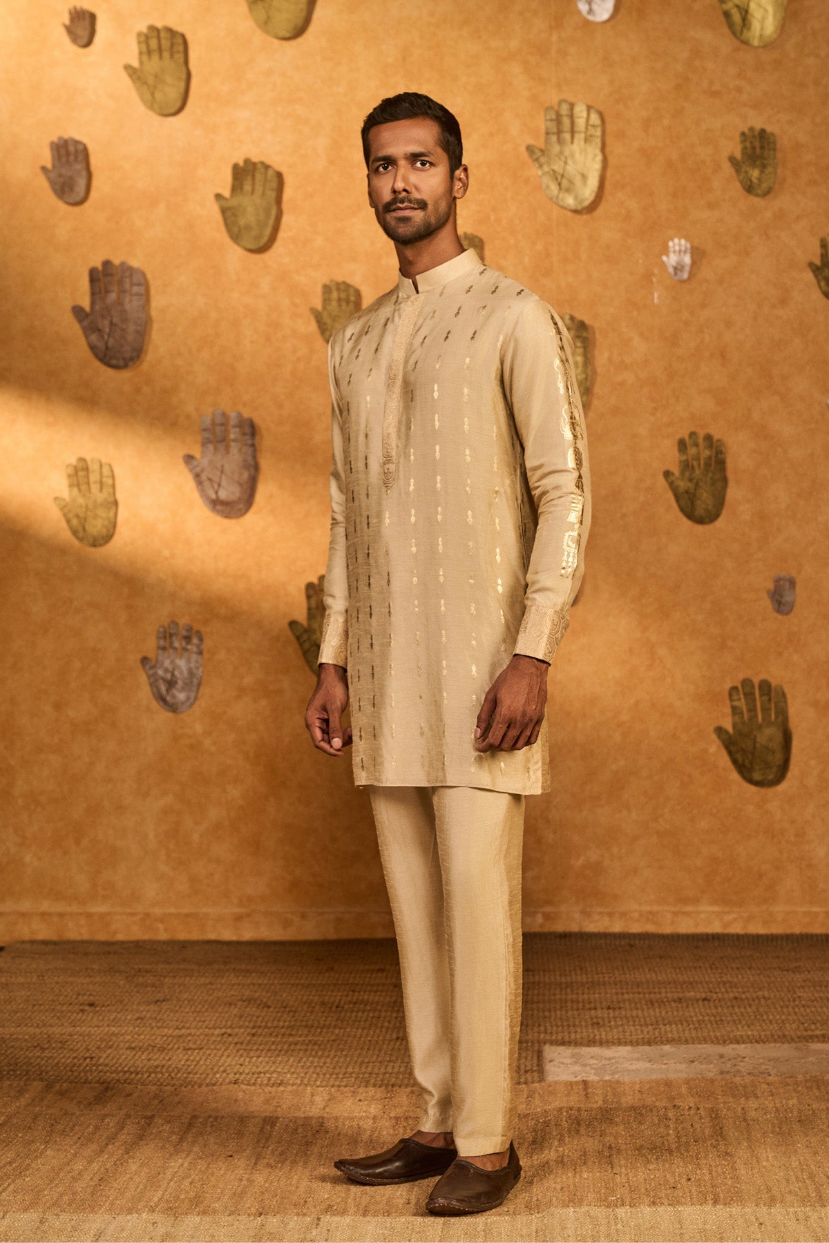 Beige Littile Pots Kurta Set