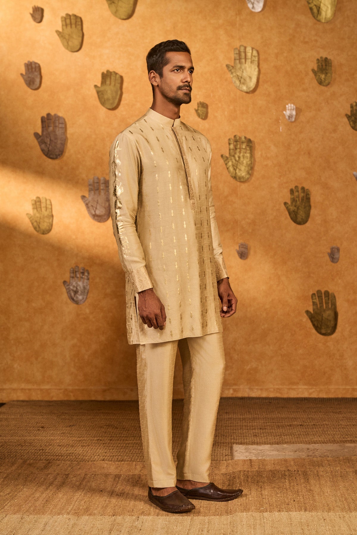 Beige Littile Pots Kurta Set
