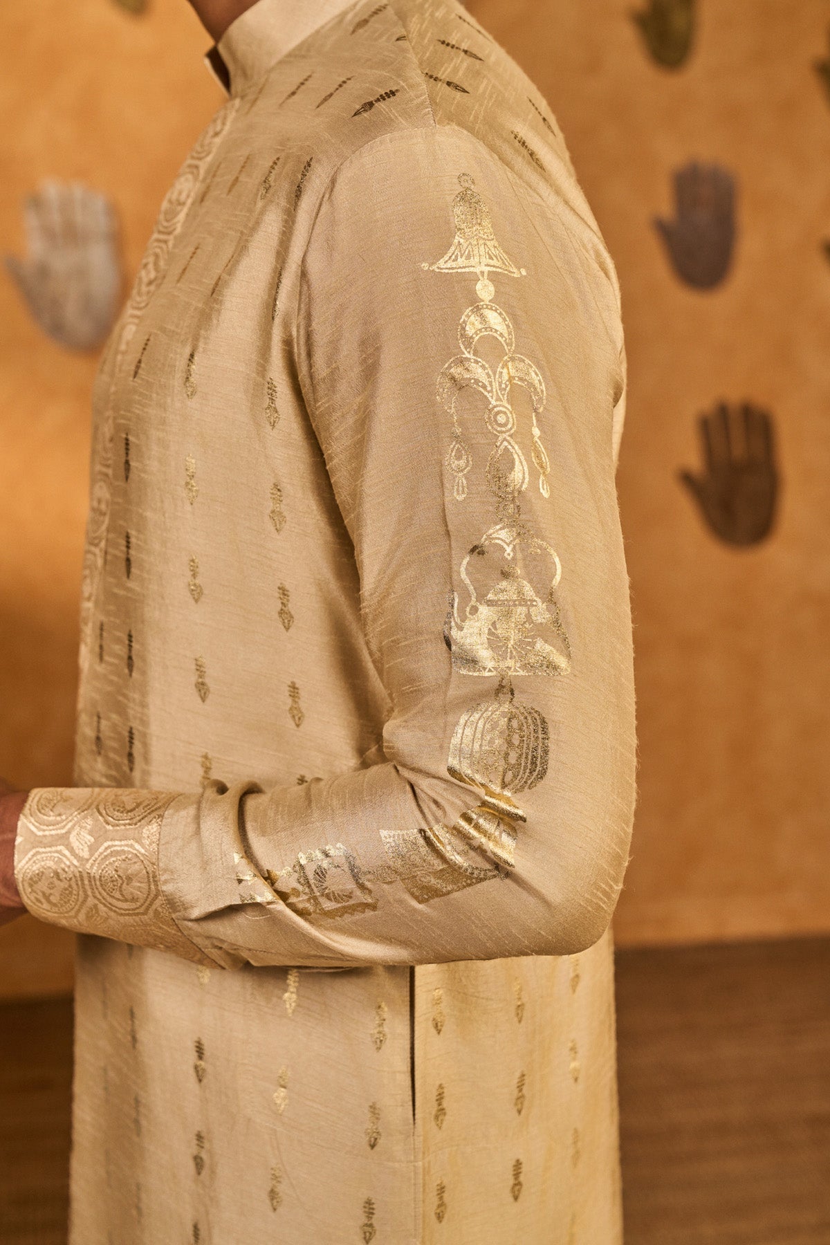 Beige Littile Pots Kurta Set