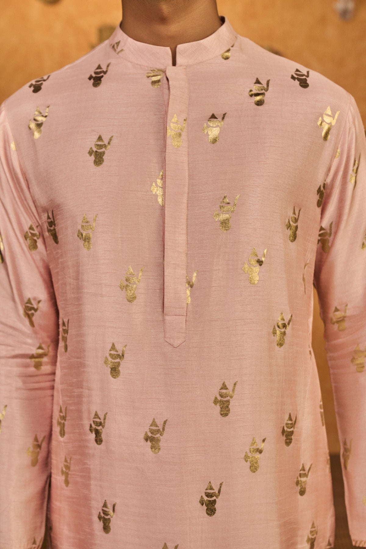 Baby Pink Whispering Leaf Kurta Set