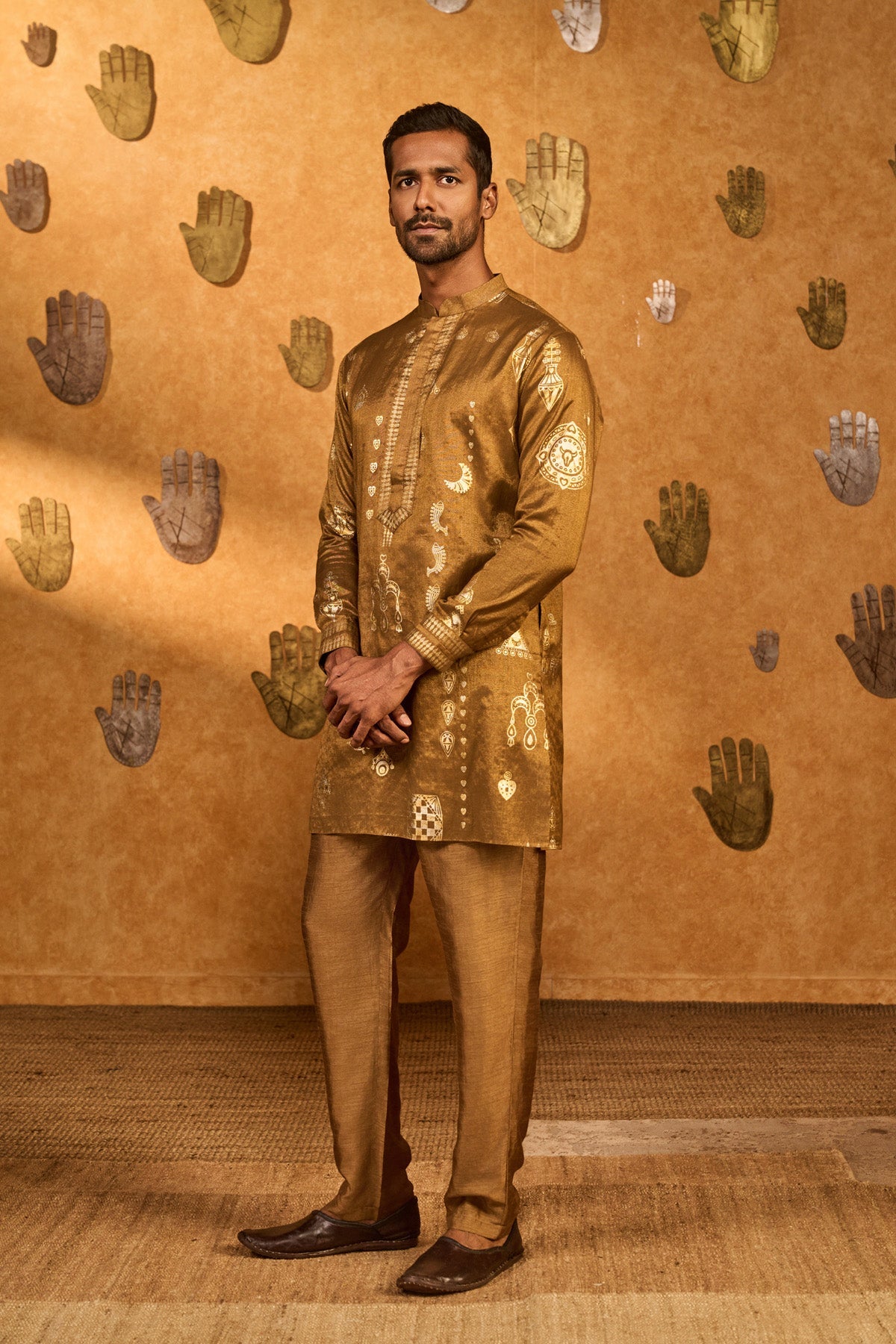 Mocha Folkstone Kurta Set