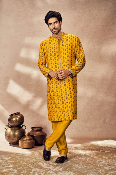 Yellow Pixie Dust Kurta With Pants - Ready To Ship