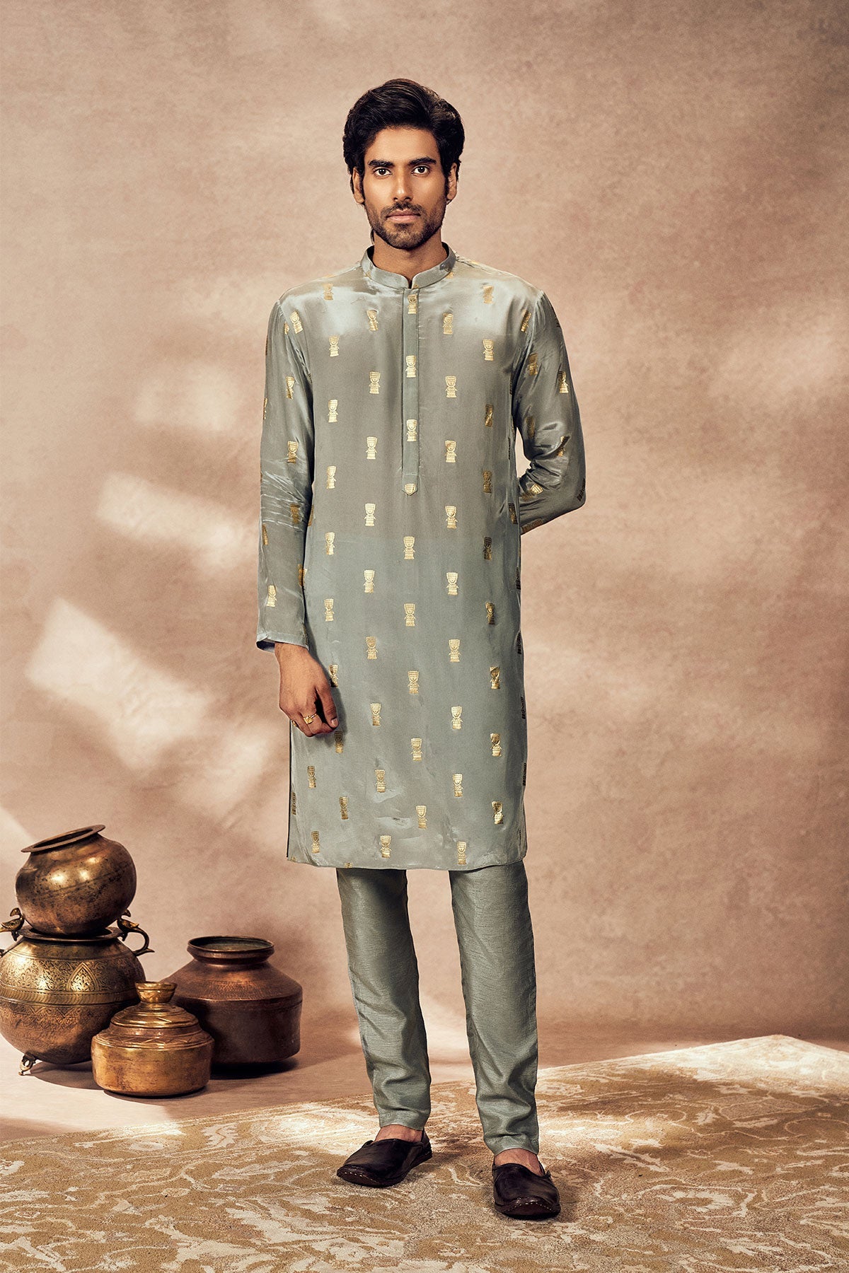 Grey Timber Tribe Kurta Only - Ready To Ship