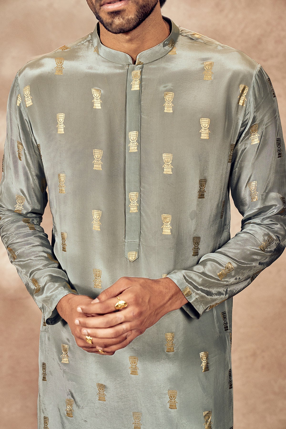 Grey Timber Tribe Kurta With Pants
