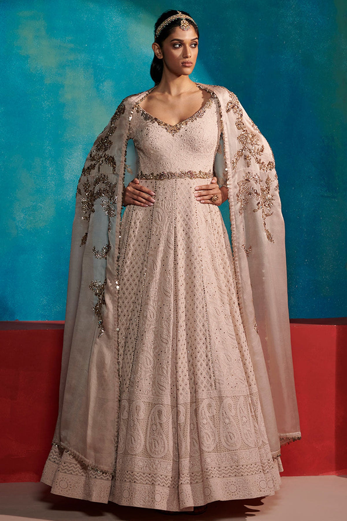 "Pearl Dazzle" Kalidar Kurta Set