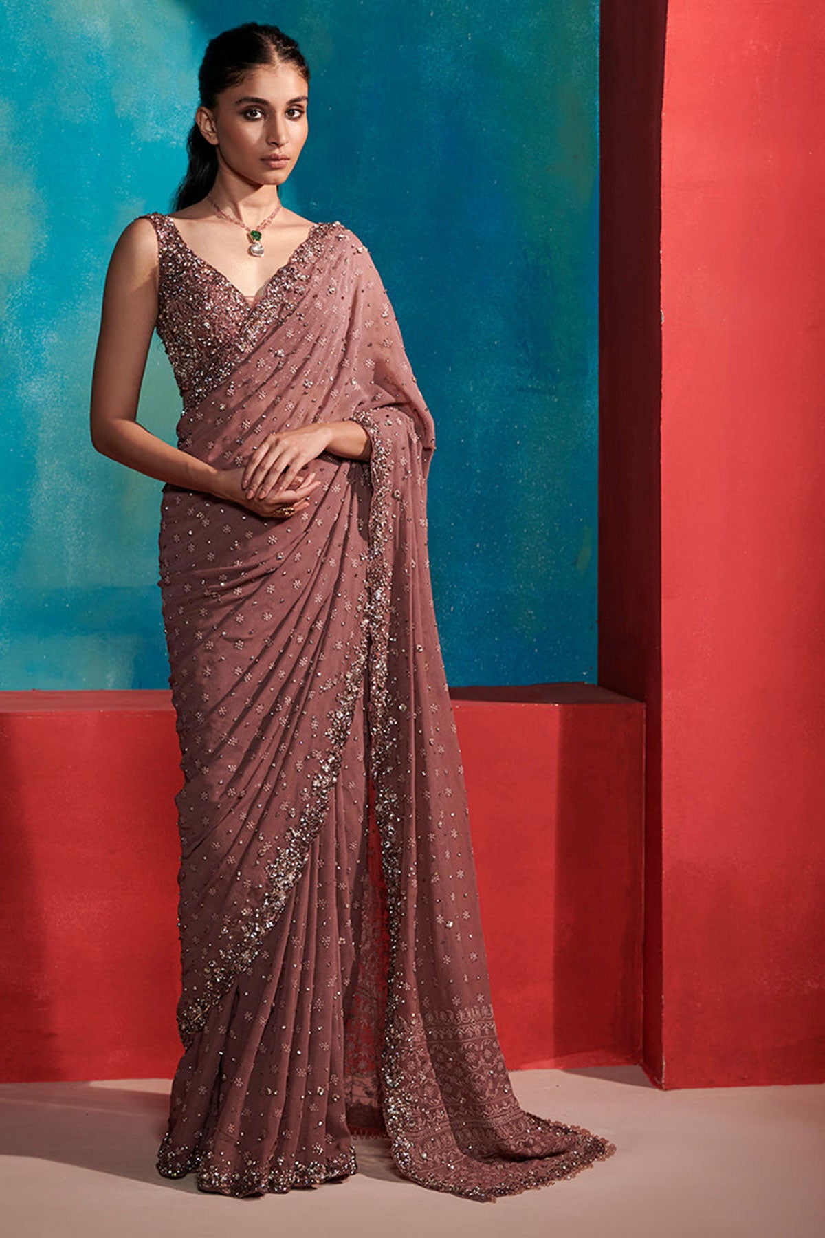 "Hannah" Chikankari Sari