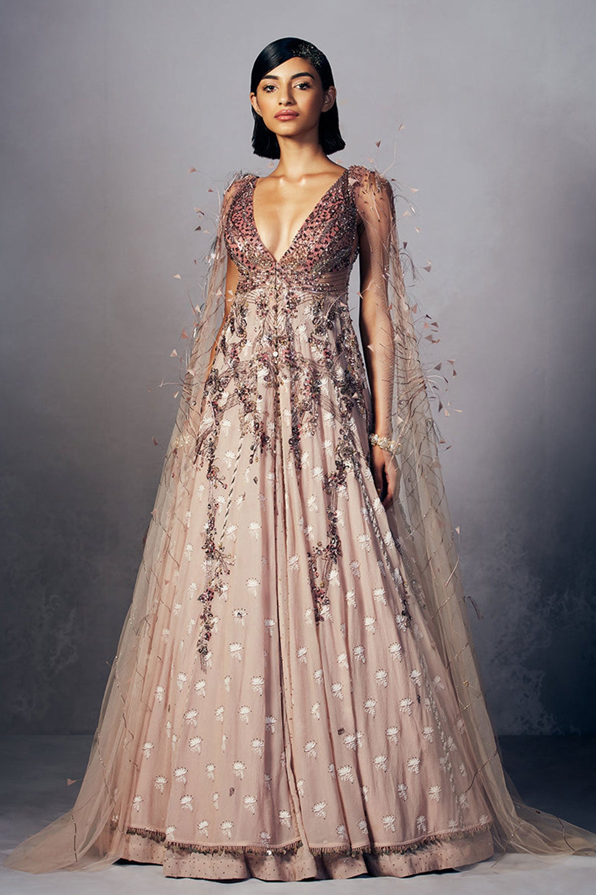 Amelia Chikankari Bridal Jacket Lehenga Set