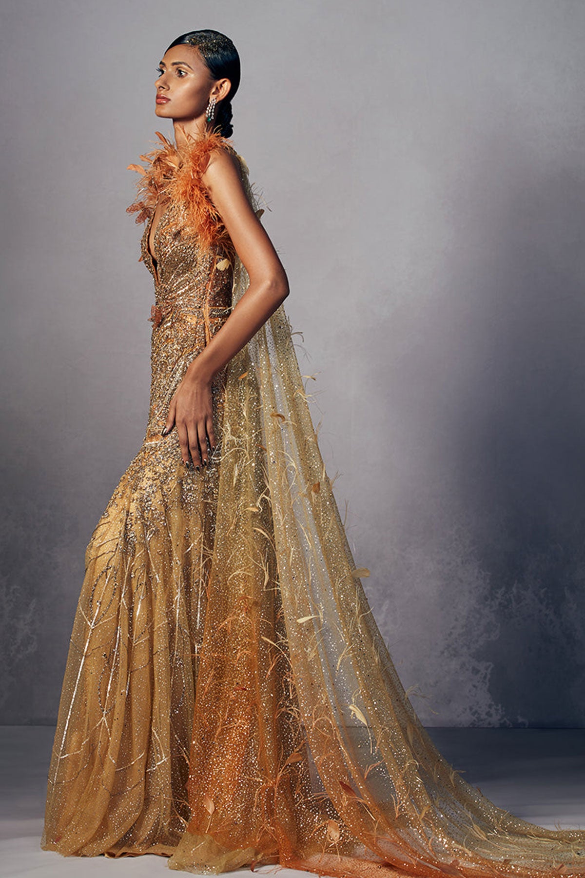 "Cadence" Shimmer Tulle Fitted Bridal Gown