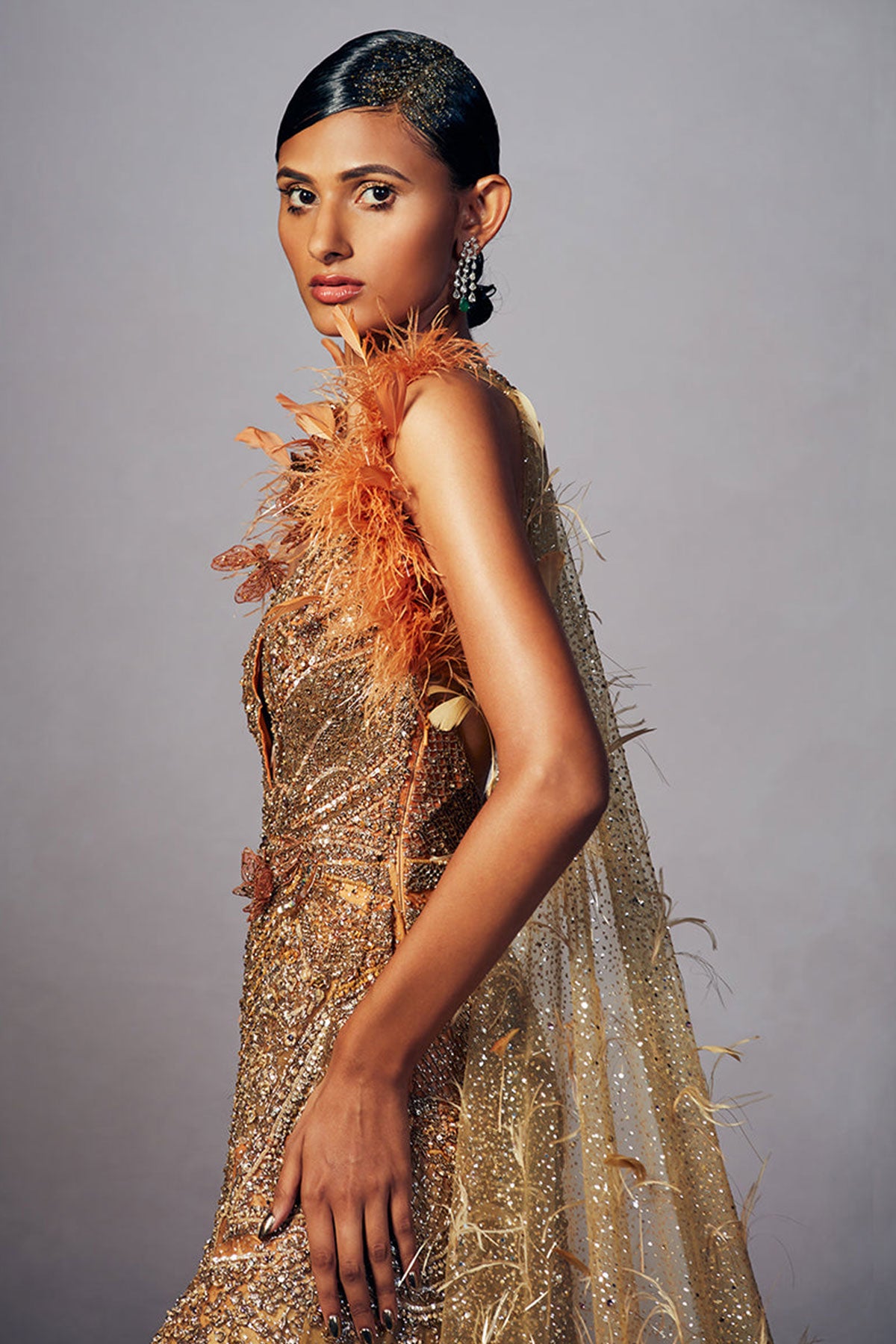 "Cadence" Shimmer Tulle Fitted Bridal Gown